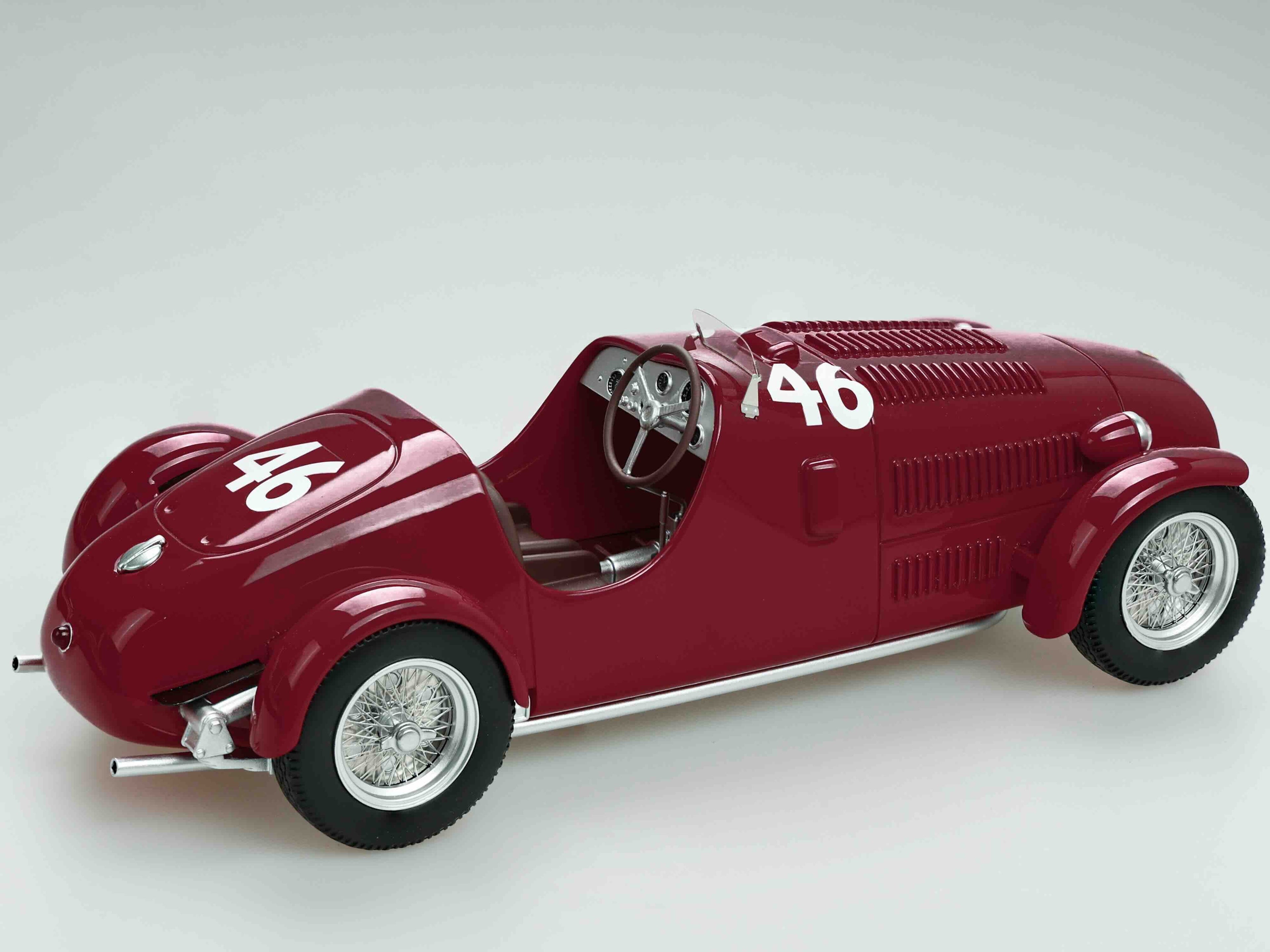 Ferrari 125C #46 Franco Cortese "Circuito Vigevano" (1947) Limited Ed to 70 pcs "Mythos Series" 1/18 Model Car by Tecnomodel