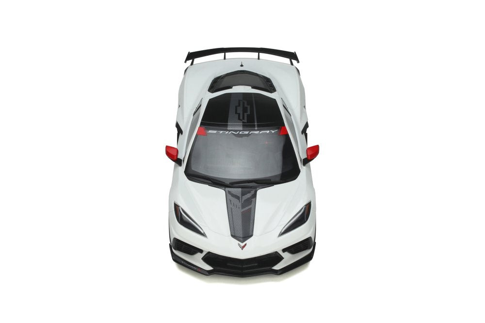 2020 Chevy Corvette C8 Stingray Official Pace Car, Artic White - GT Spirit GT370 - 1/18 scale Resin Model Toy Car