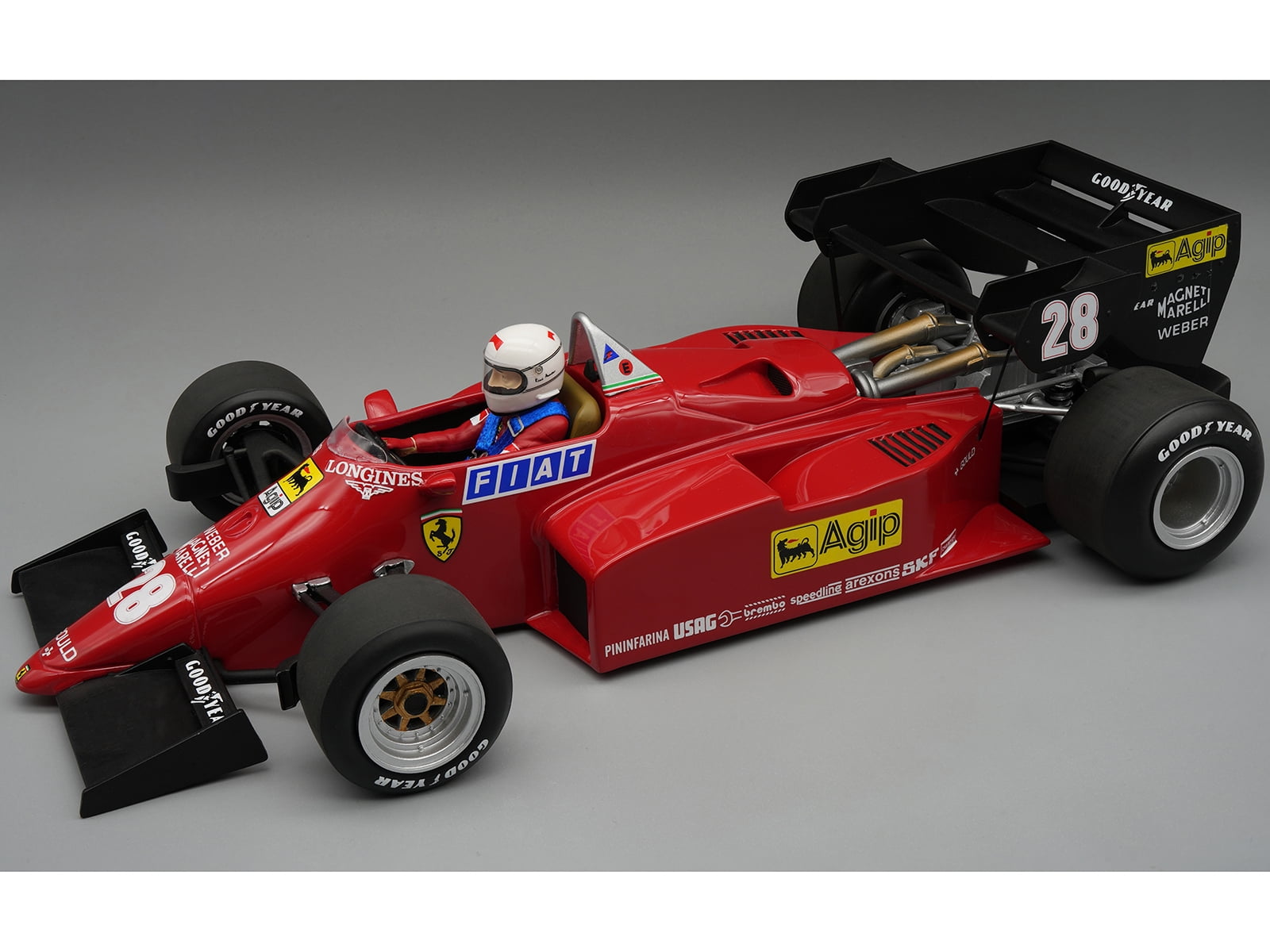 Ferrari 126 C4-M2 #28 F1 "European GP" (1984) with Driver "Mythos Series" Limited Edition to 80 pcs 1/18 Model Car by Tecnomodel