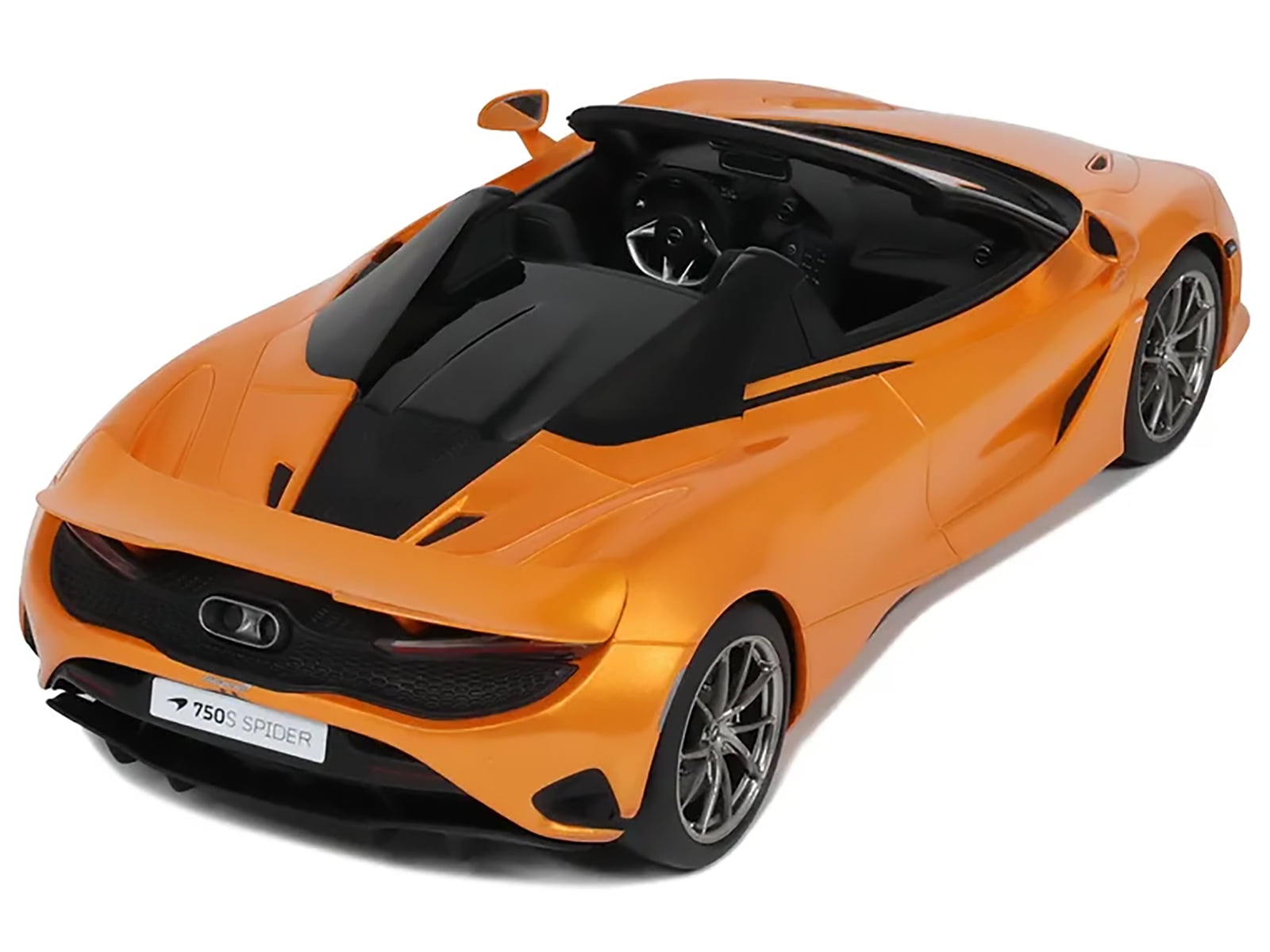 2024 McLaren 750S Spider Orange Metallic 1/18 Model Car by GT Spirit