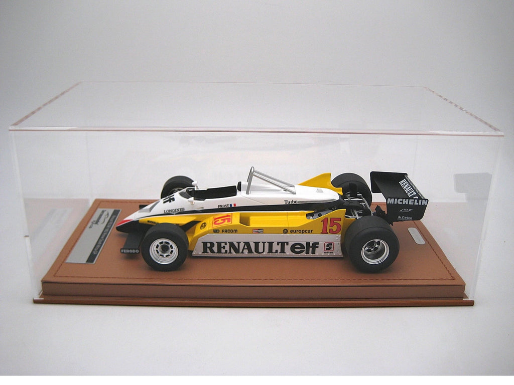 Renault RE30B #15 Winner Formula One F1 "South Africa GP" (1982) "Mythos Series" with Display Case 1/18 Model Car by Tecnomodel