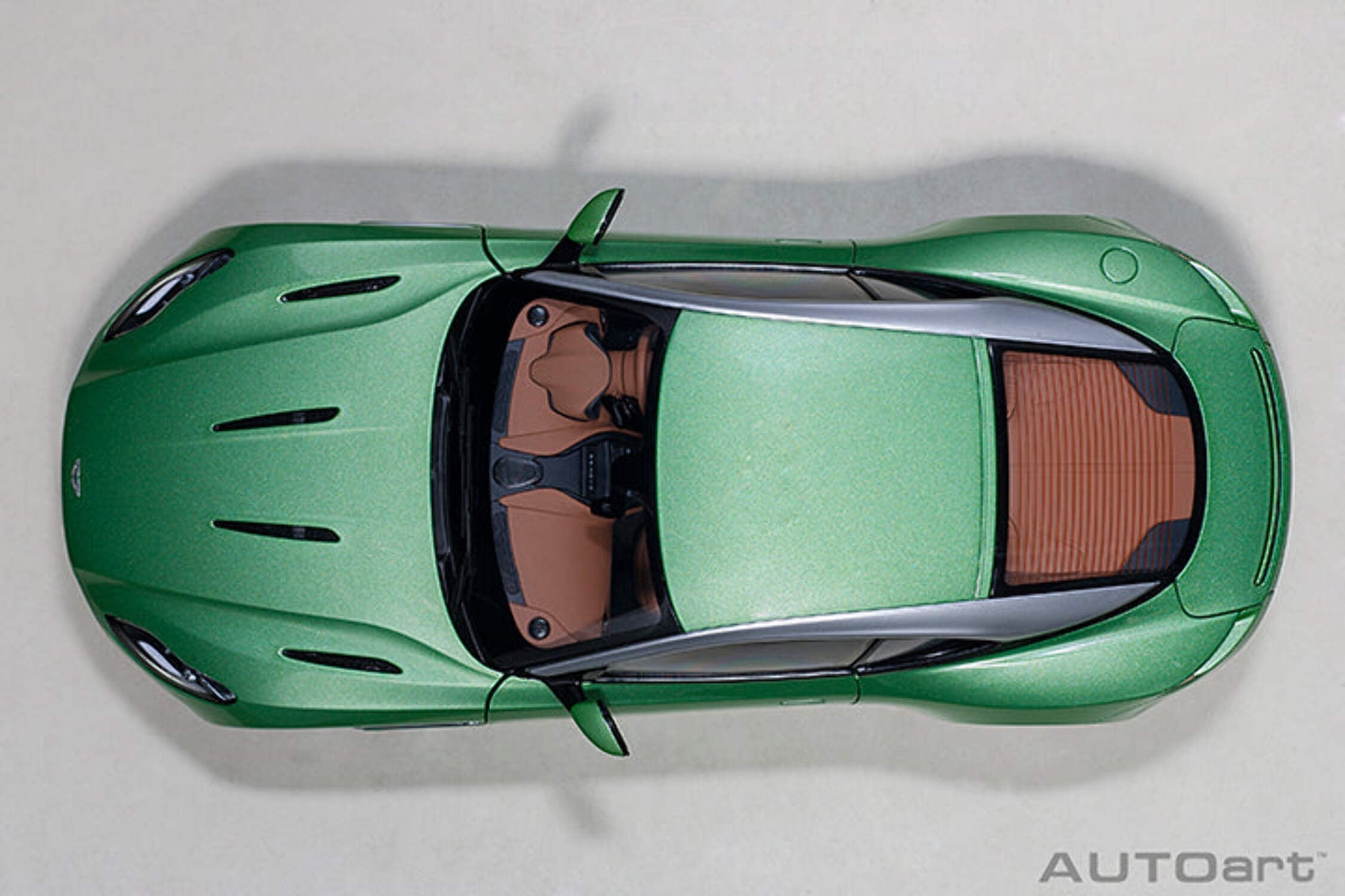 Aston Martin DB11 RHD (Right Hand Drive) Apple Tree Green Metallic 1/18 Model Car by Autoart