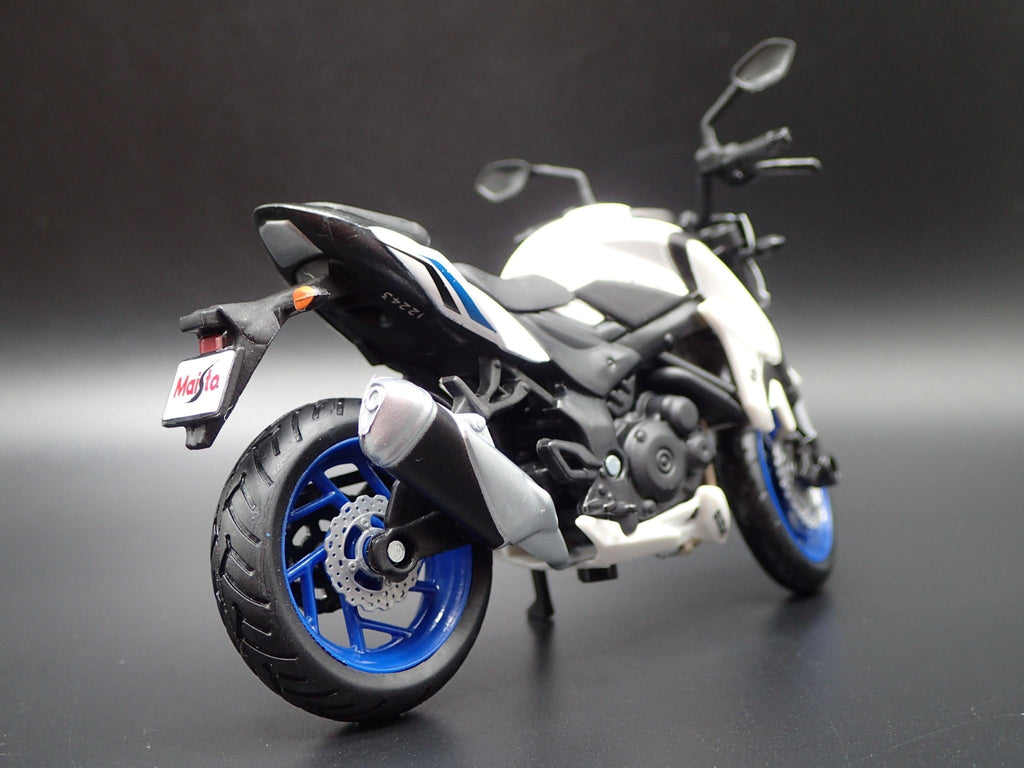 Open Box SUZUKI GSX-S750 ABS SPORT BIKE MOTORCYCLE WHITE 1/18 SCALE DIECAST MODEL BIKE