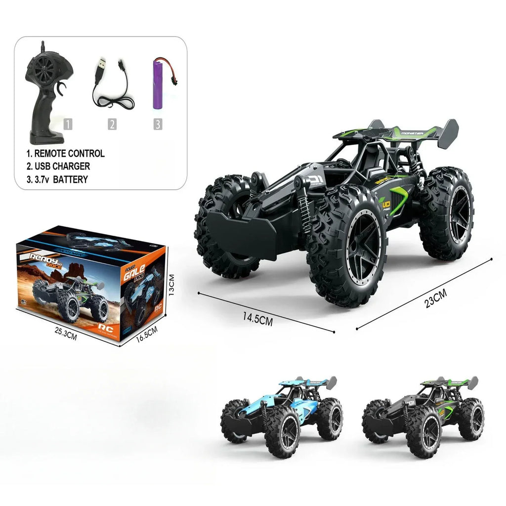 4WD Off-Road RC Car Funtogether Toys, 1:18 Scale High-Speed All-Terrain Remote Control Car for Kids Boys