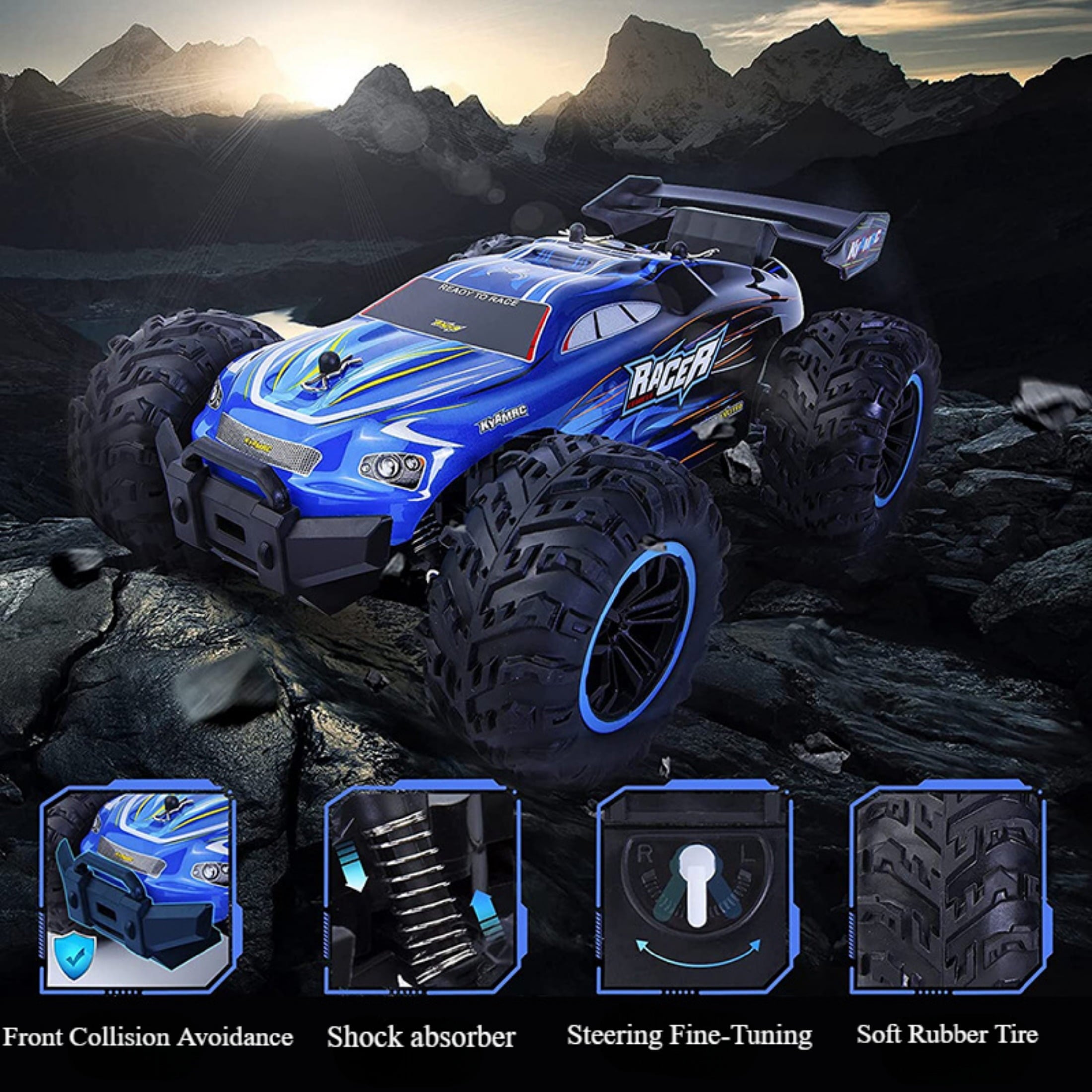 New Bigfoot Off road Remote Control Vehicle High Speed Drift Vehicle 1:18 Pickup Racing Car