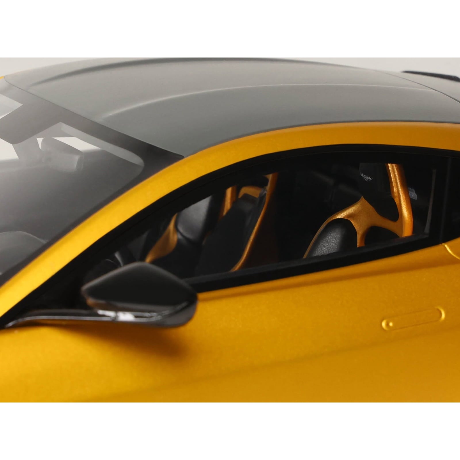 2024 Aston Martin Valiant Auric Gold Metallic with Black Top 1/18 Model Car by GT Spirit