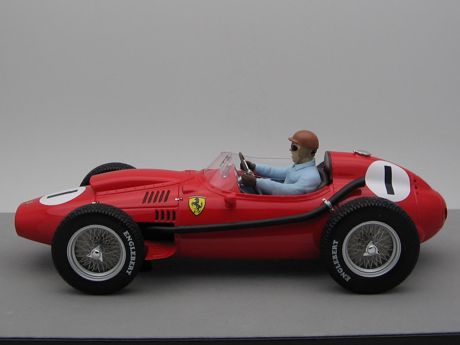 Ferrari Dino 246 #1 Peter Collins Winner "F1 England GP" (1958) w/Driver Figure Ltd Ed to 75 pcs 1/18 Model Car by Tecnomodel