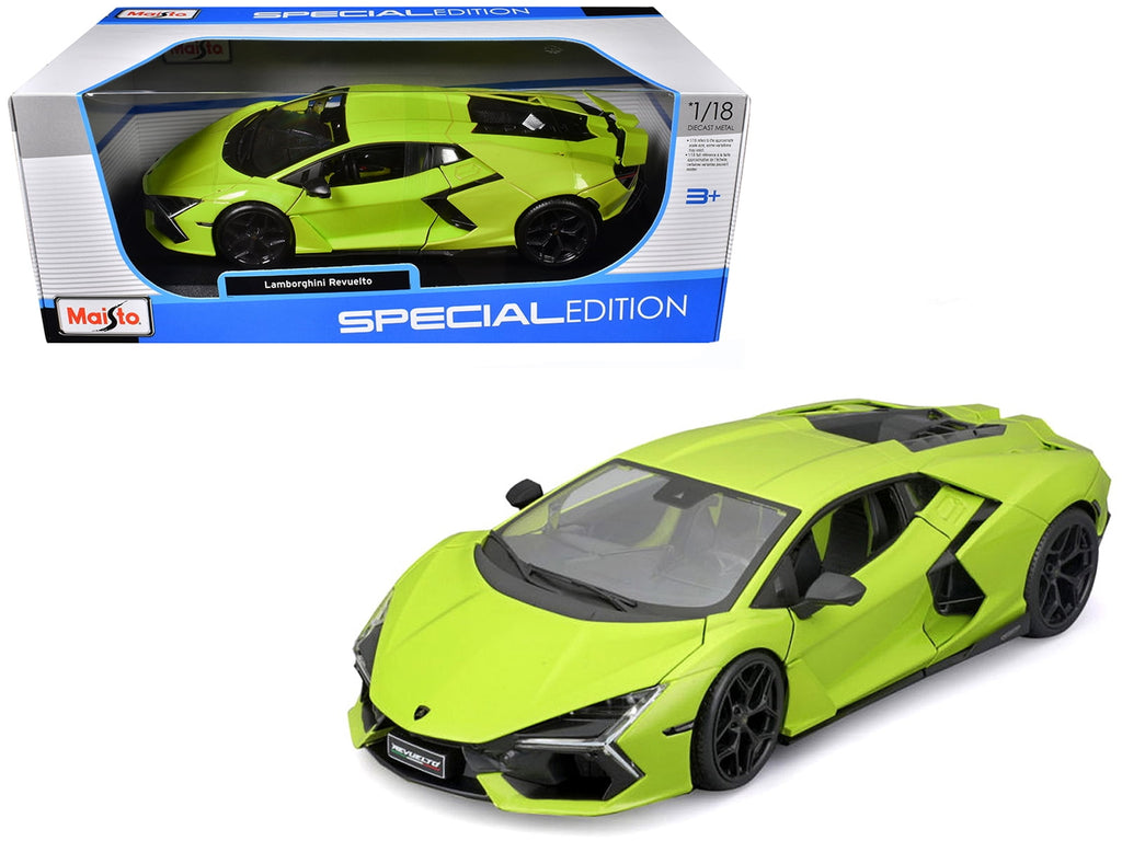 Diecast Lamborghini Revuelto Green Metallic "Special Edition" 1/18 Diecast Model Car by Maisto