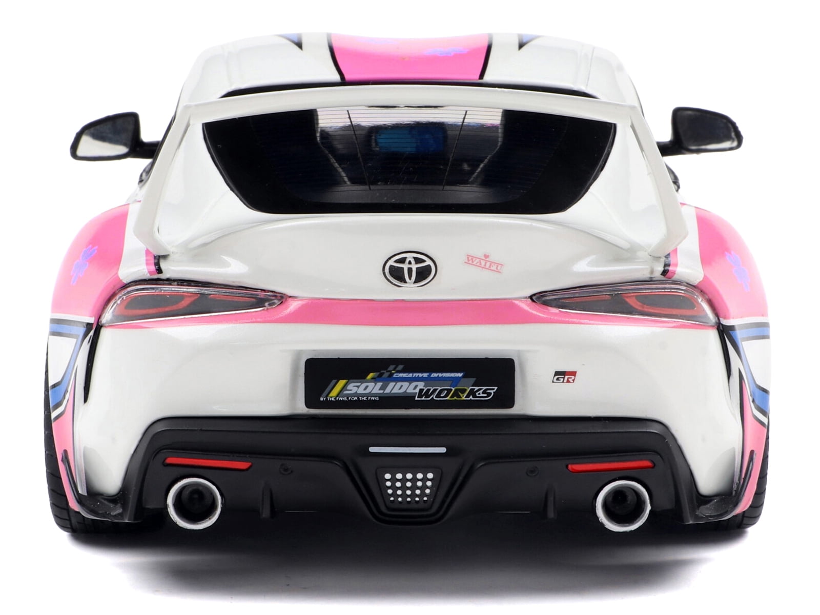 2024 Toyota GR Supra "Itasha" White with Graphics "StreetFighters" 1/18 Diecast Model Car by Solido