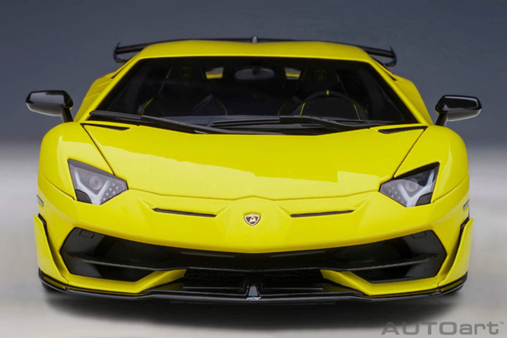 Lamborghini Aventador SVJ Giallo Tenerife / Pearl Yellow 1/18 Model Car by Autoart
