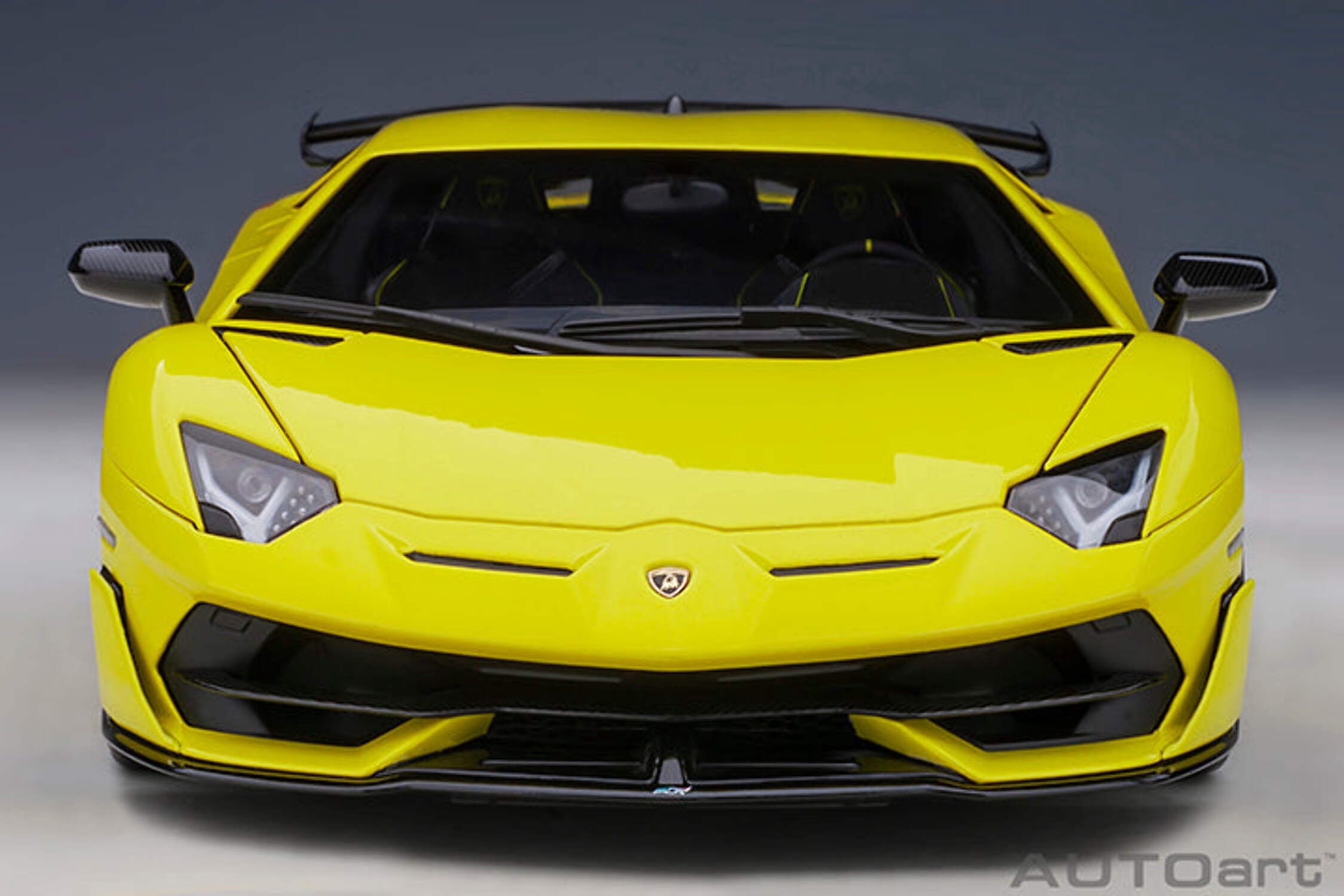 Lamborghini Aventador SVJ Giallo Tenerife / Pearl Yellow 1/18 Model Car by Autoart
