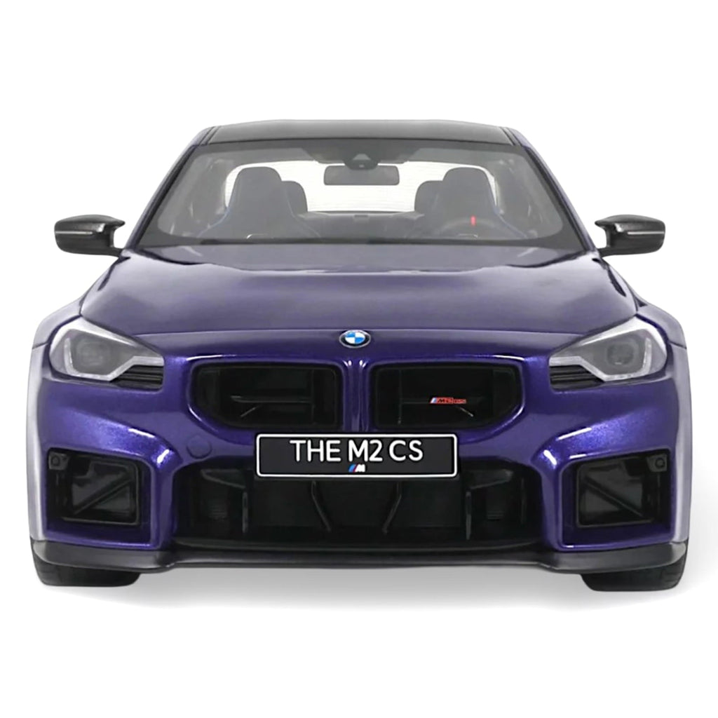 2025 BMW M2 CS Blue Metallic with Black Top 1/18 Model Car by GT Spirit