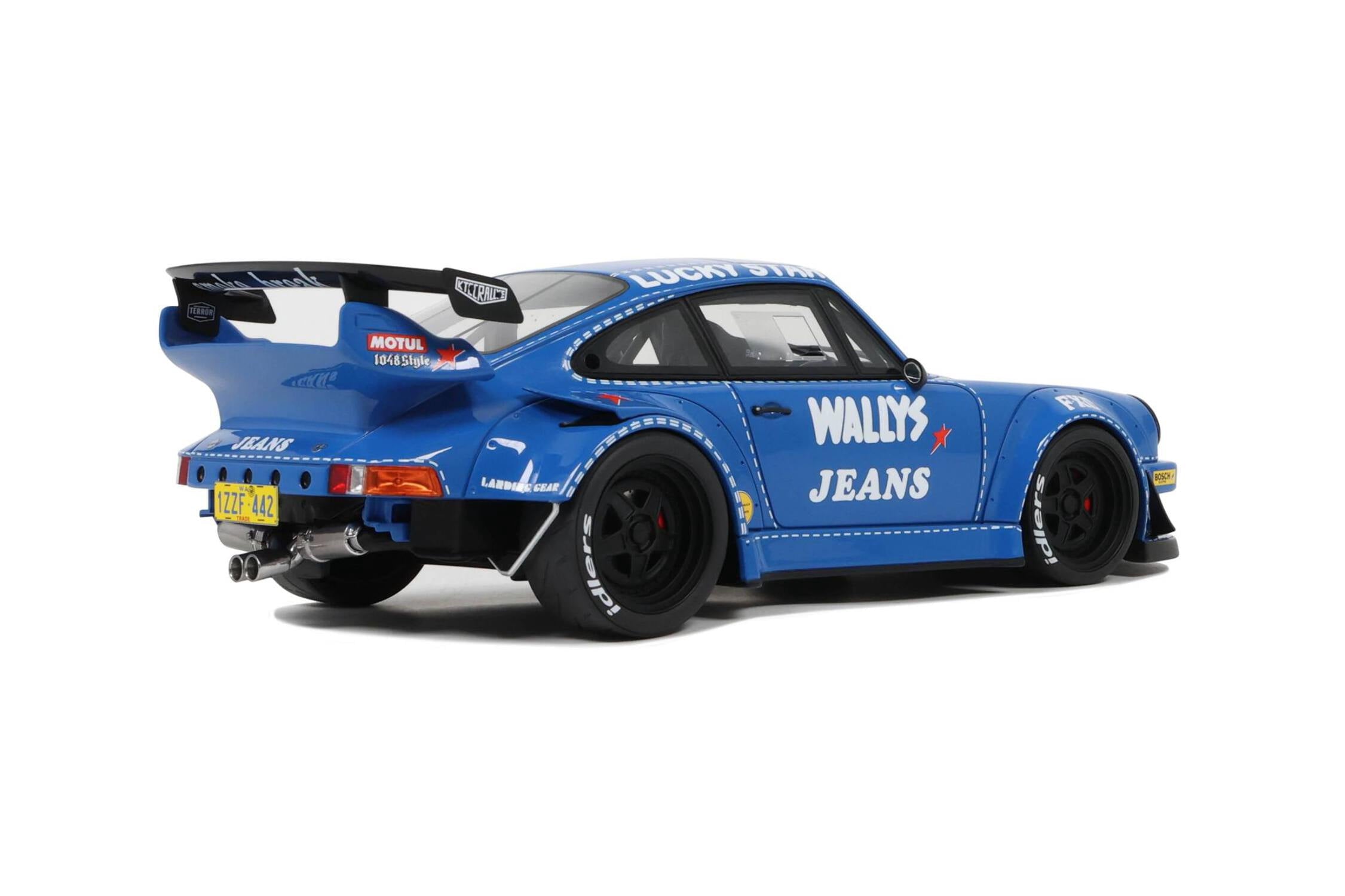 RWB Bodykit "OSHO Arrow" Blue 1/18 Model Car by GT Spirit
