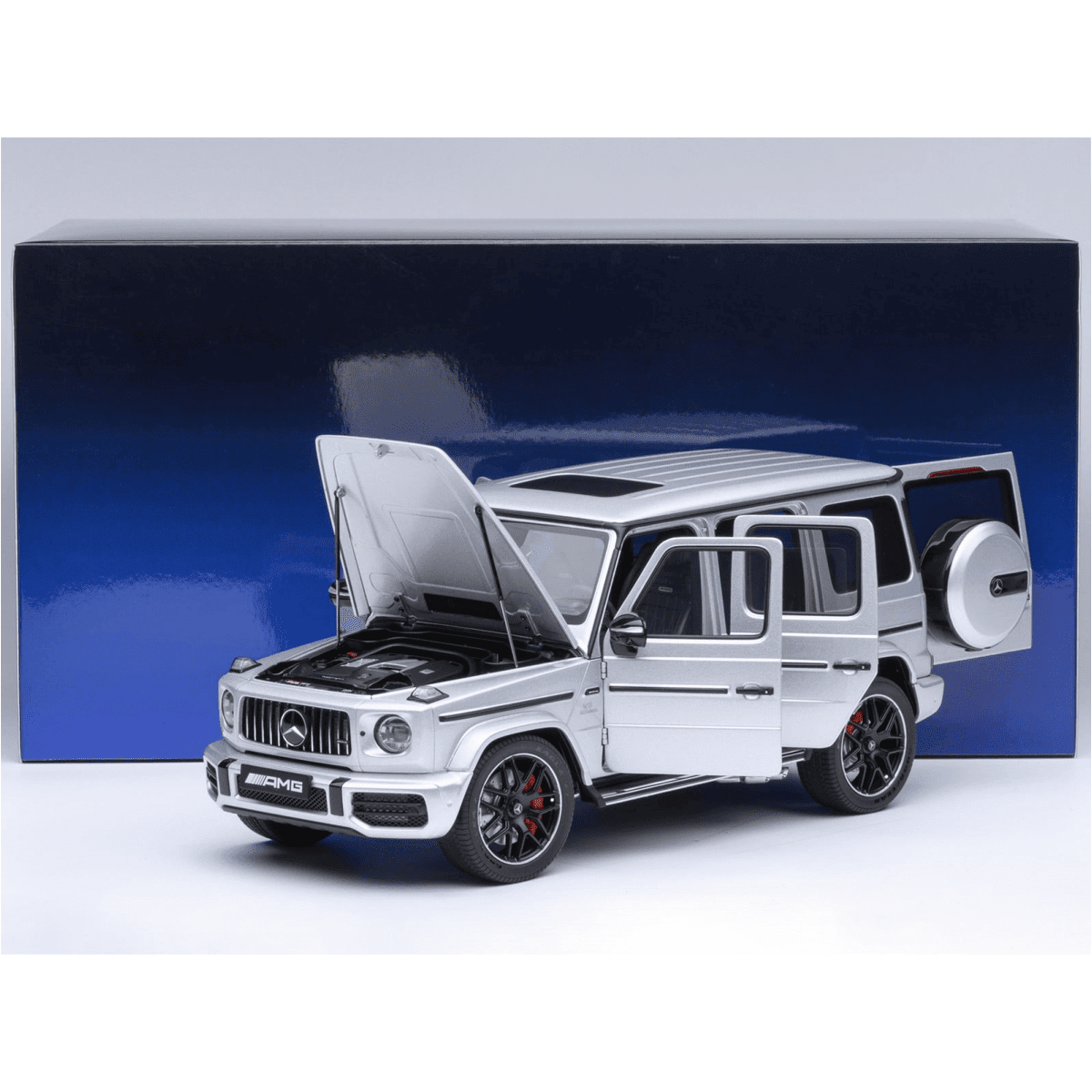 2019 Mercedes-Benz AMG G63 Iridium Silver Metallic 1/18 Model Car by Autoart