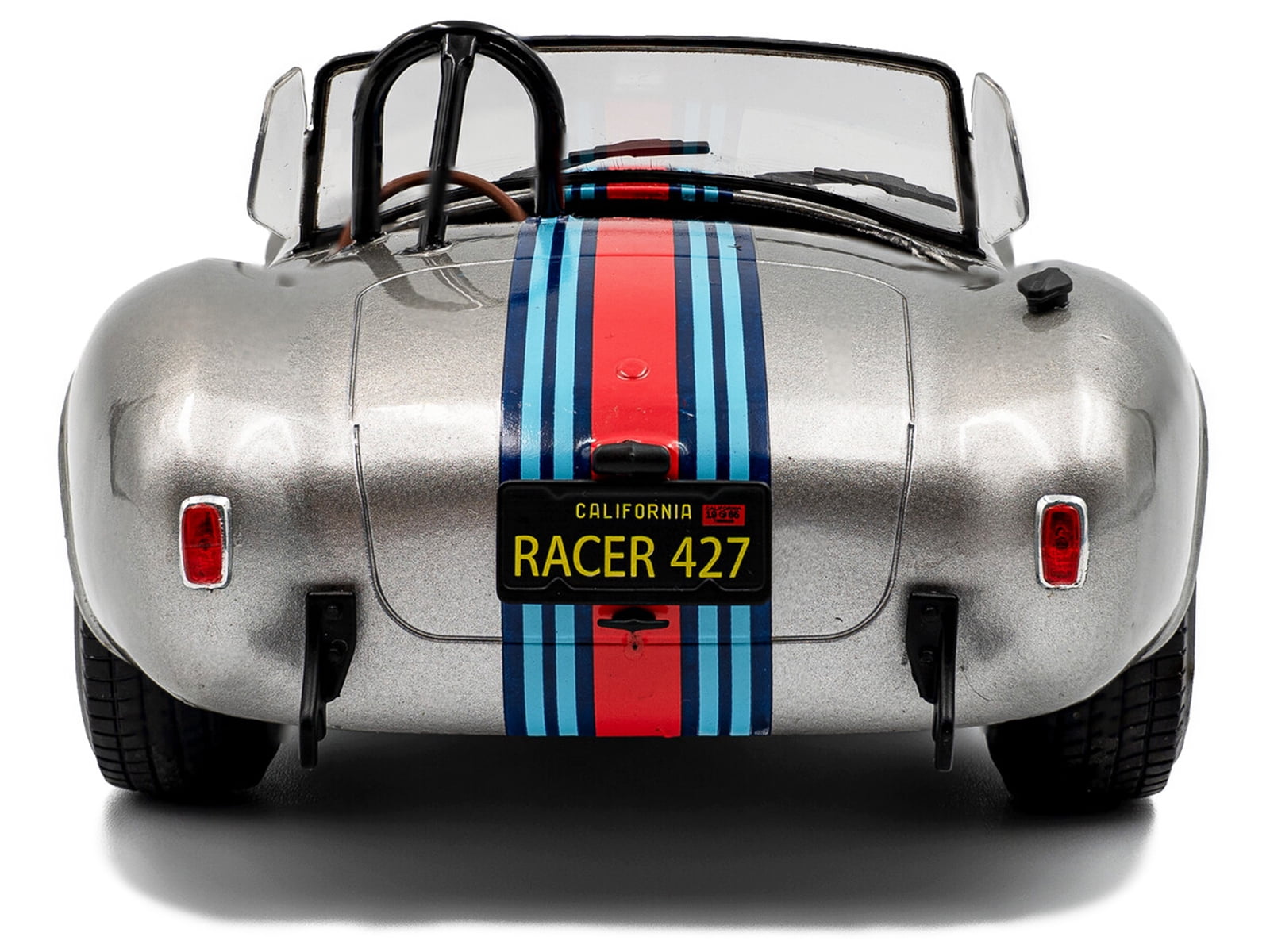 1965 Shelby Cobra 427 MKII "Solido Works M Racing Tribute" Gray Metallic with Stripes 1/18 Diecast Model Car by Solido