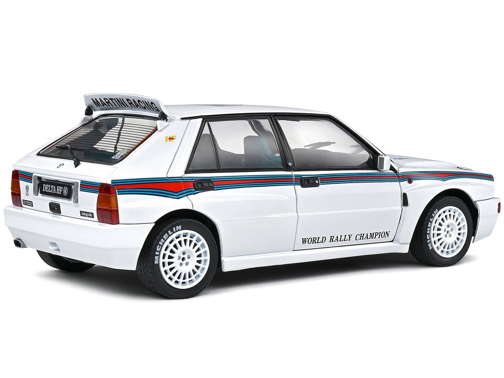 1992 Lancia Delta HF Integrale Evo 1 Martini 6 White w/Blue & Red "World Rally Champion" 1/18 Diecast Model Car by Solido