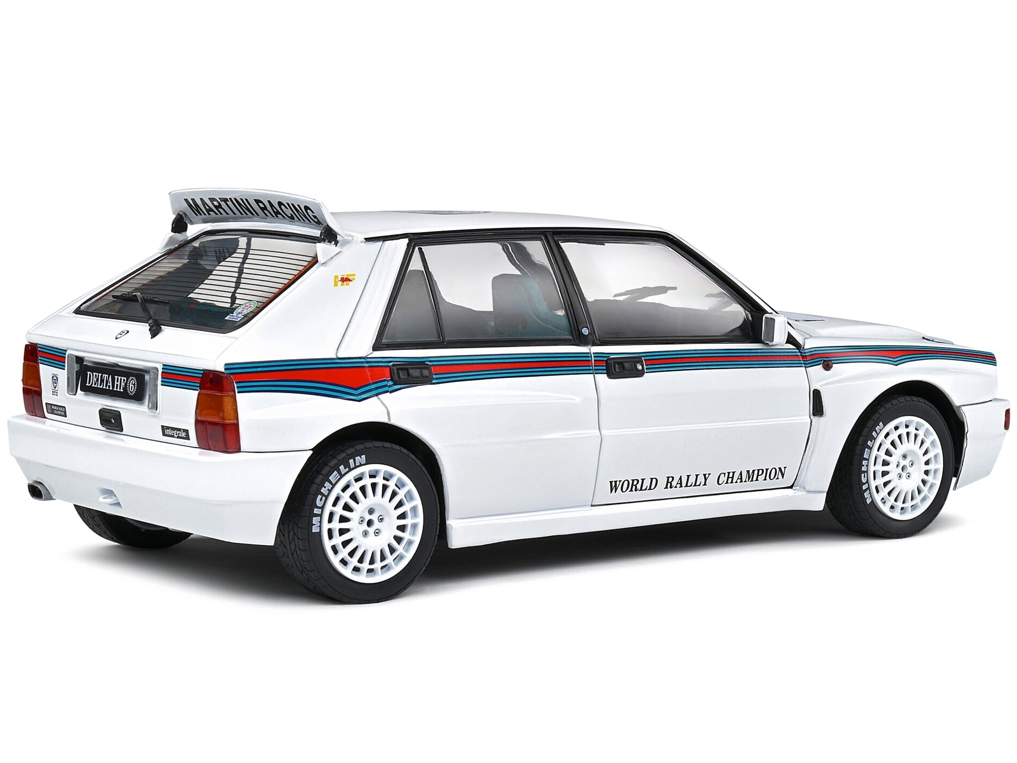 1992 Lancia Delta HF Integrale Evo 1 Martini 6 White w/Blue & Red "World Rally Champion" 1/18 Diecast Model Car by Solido