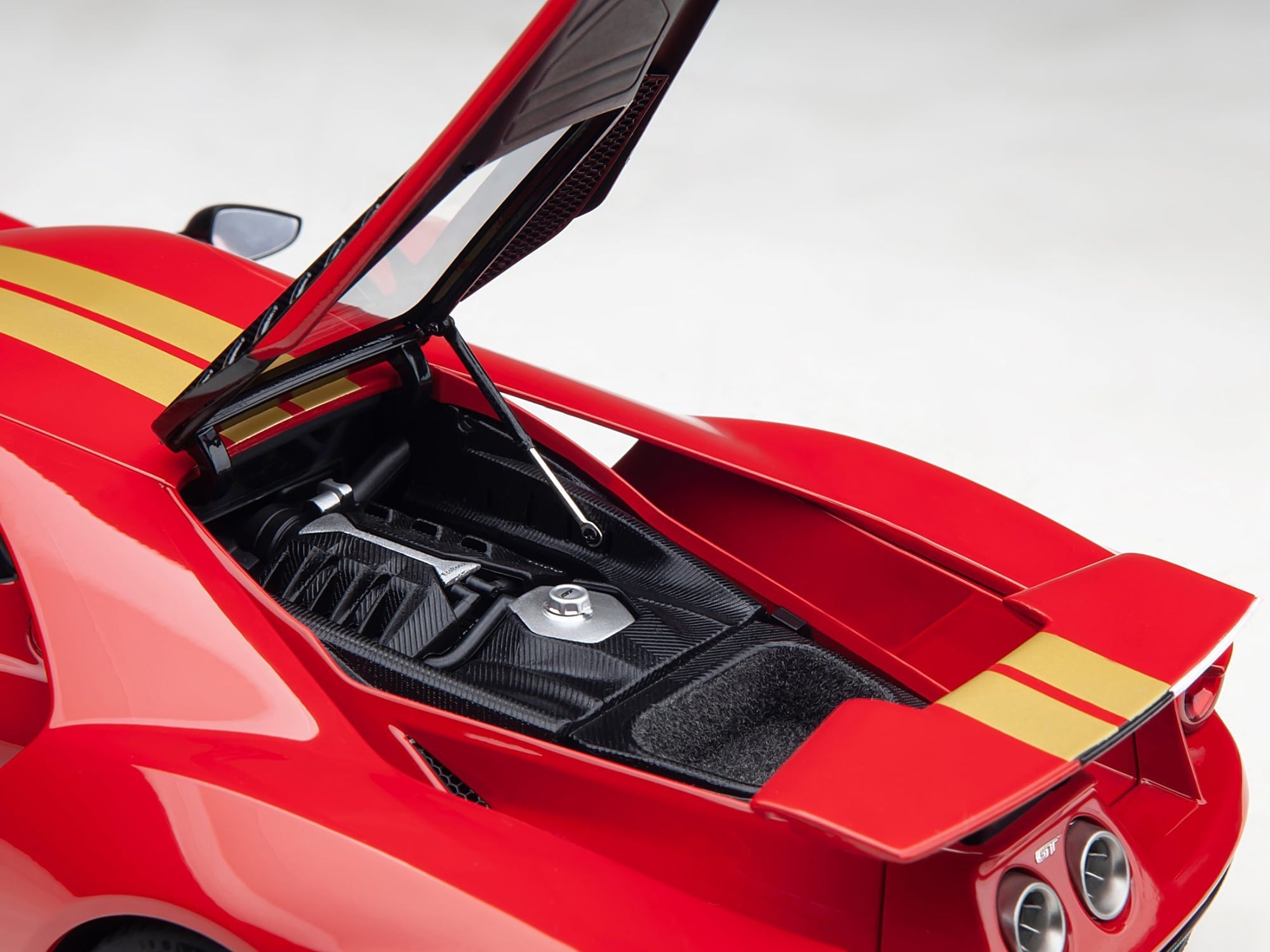 Ford GT Heritage Edition #16 "Alan Mann" Red Metallic with Gold Stripes 1/18 Model Car by Autoart