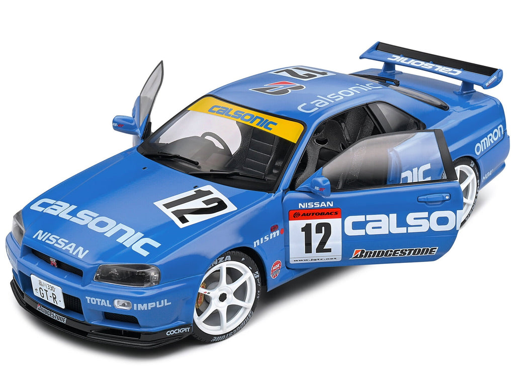 Solido 2000 Nissan GT-R (R34) Streetfighter Calsonic Tribute Blue RHD 1:18