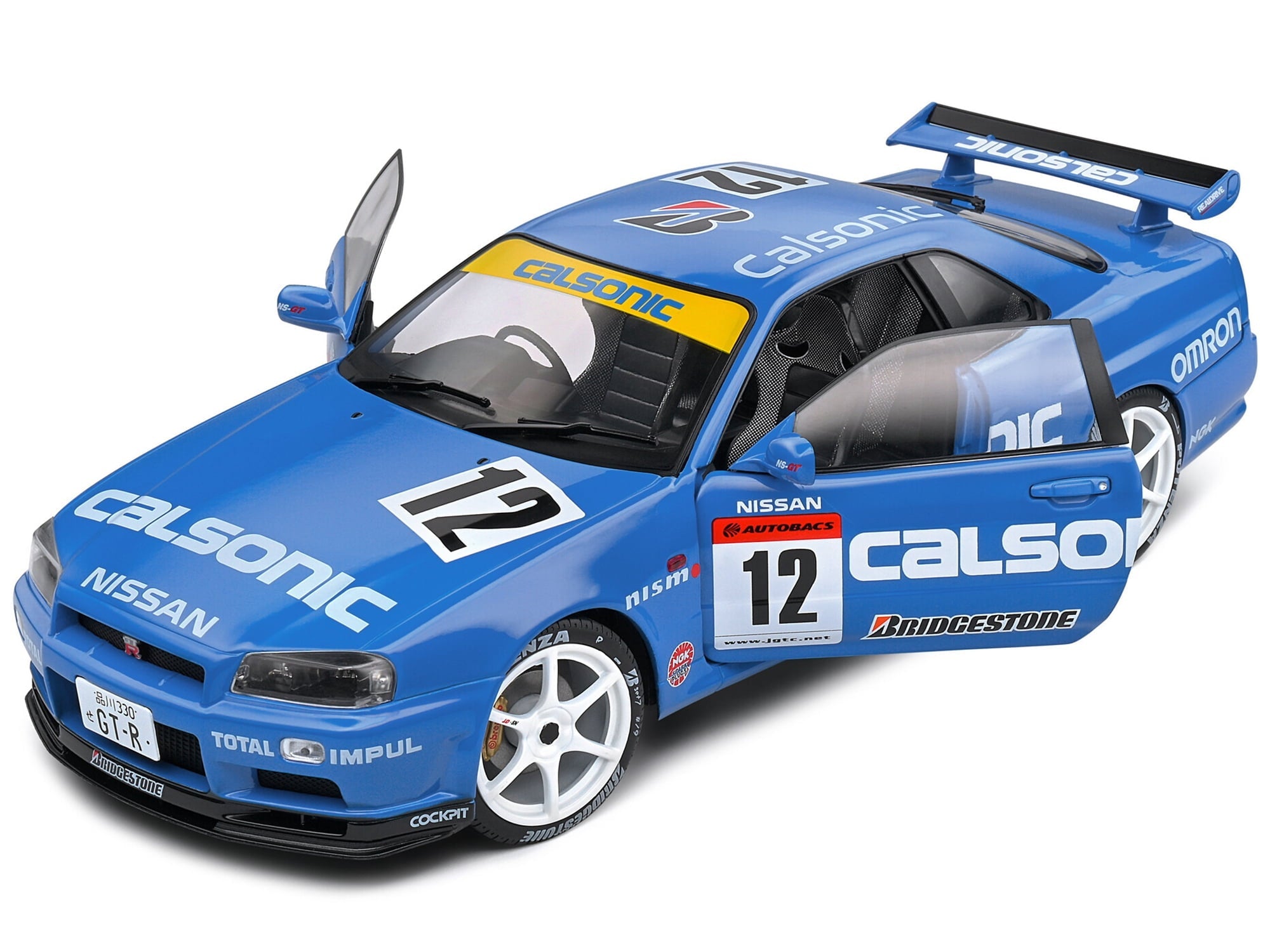 Solido 2000 Nissan GT-R (R34) Streetfighter Calsonic Tribute Blue RHD 1:18