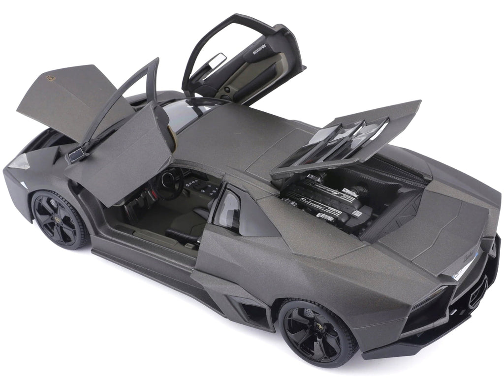 Lamborghini Reventon Dark Matt Gray 1/18 Diecast Model Car by Bburago