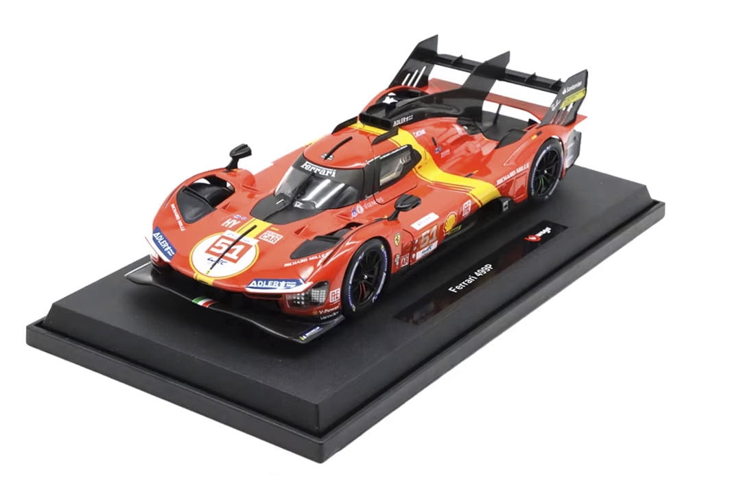 2023 Ferrari 499P #51 James Calado, Red - Bburago 18-16301R - 1/18 Scale Diecast Model Car
