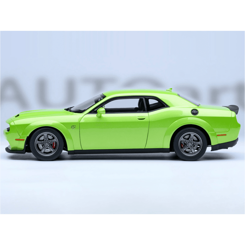 2023 Dodge Challenger SRT Super Stock Sublime Green 1/18 Model Car by Autoart