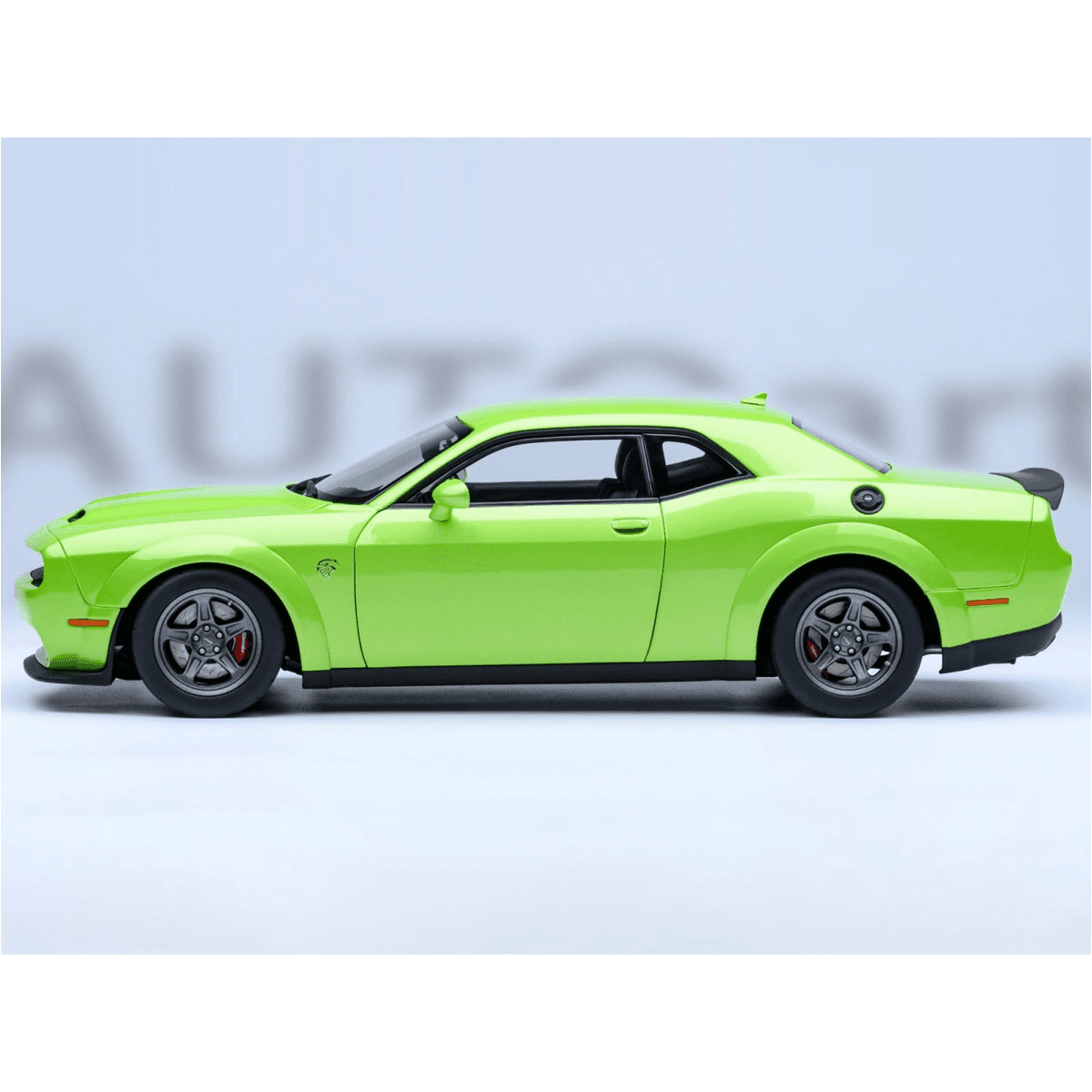 2023 Dodge Challenger SRT Super Stock Sublime Green 1/18 Model Car by Autoart