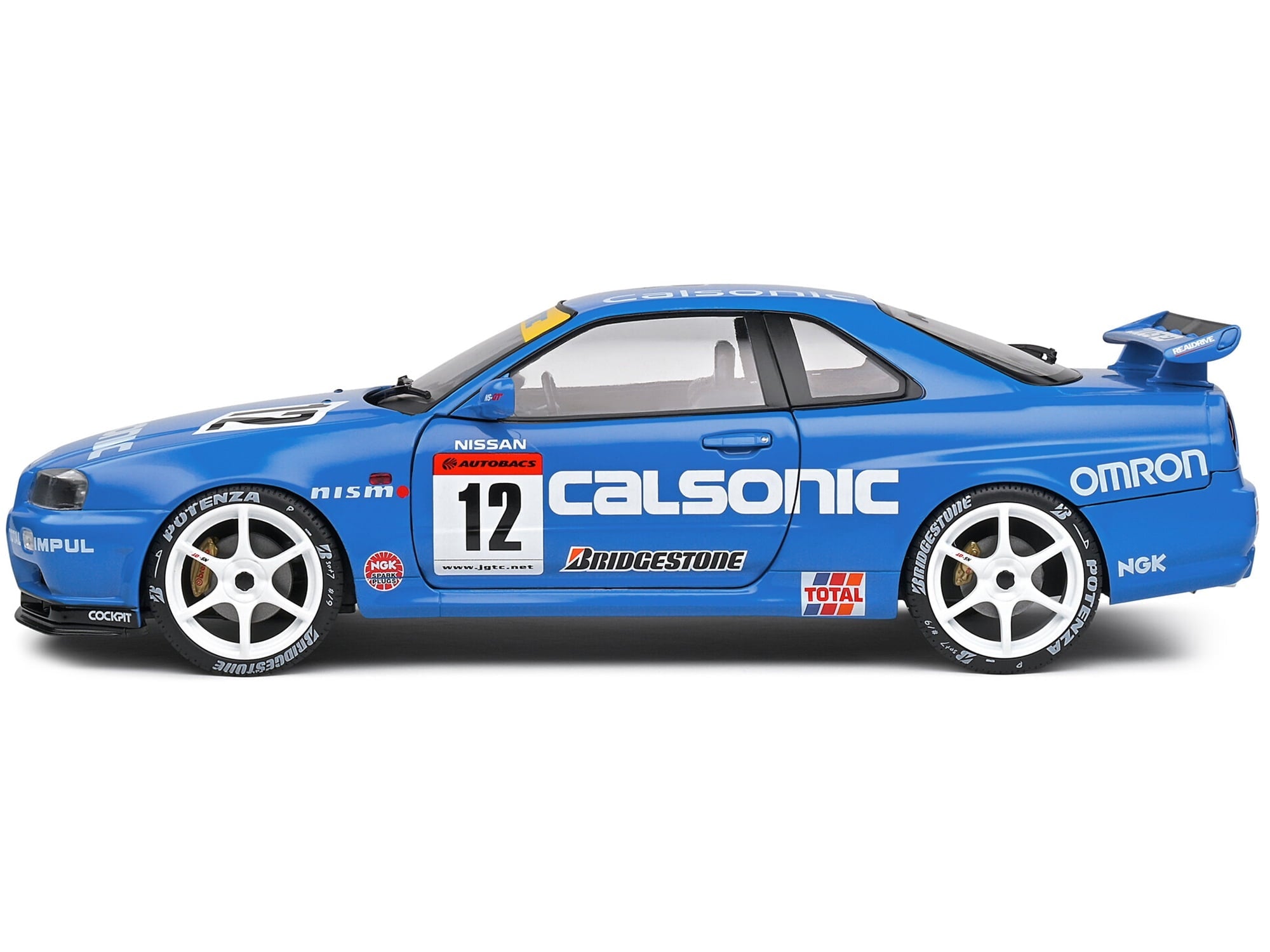 Solido 2000 Nissan GT-R (R34) Streetfighter Calsonic Tribute Blue RHD 1:18