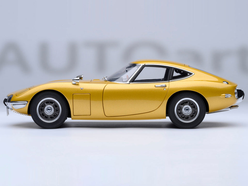 1967 Toyota 2000GT RHD (Right Hand Drive) Gold Metallic 1/18 Model Car by Autoart