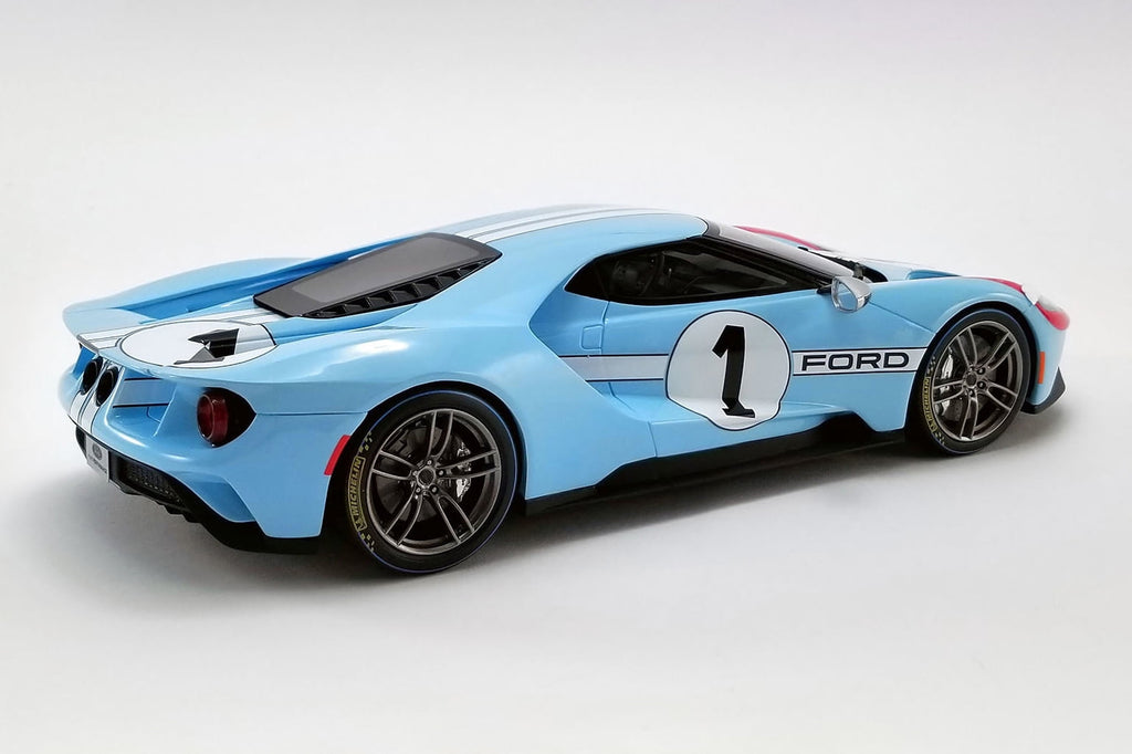 2020 Ford GT #1 Heritage Edition, Light Blue - GT Spirit US027 - 1/18 scale Resin Model Toy Car