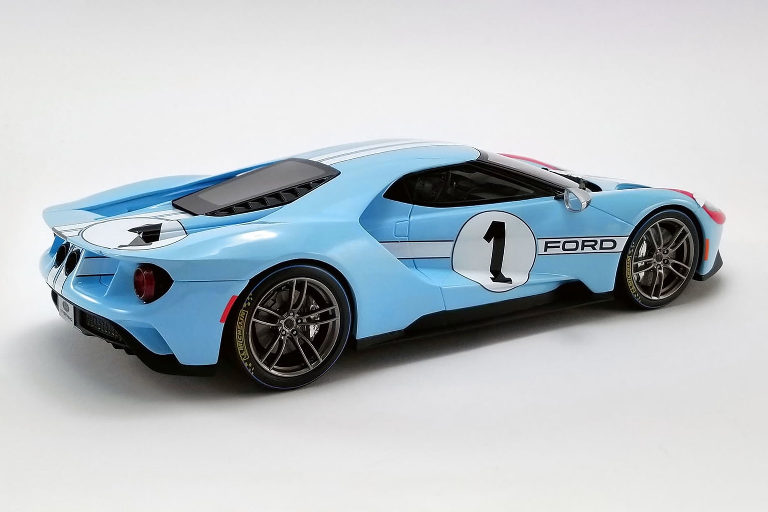 2020 Ford GT #1 Heritage Edition, Light Blue - GT Spirit US027 - 1/18 scale Resin Model Toy Car