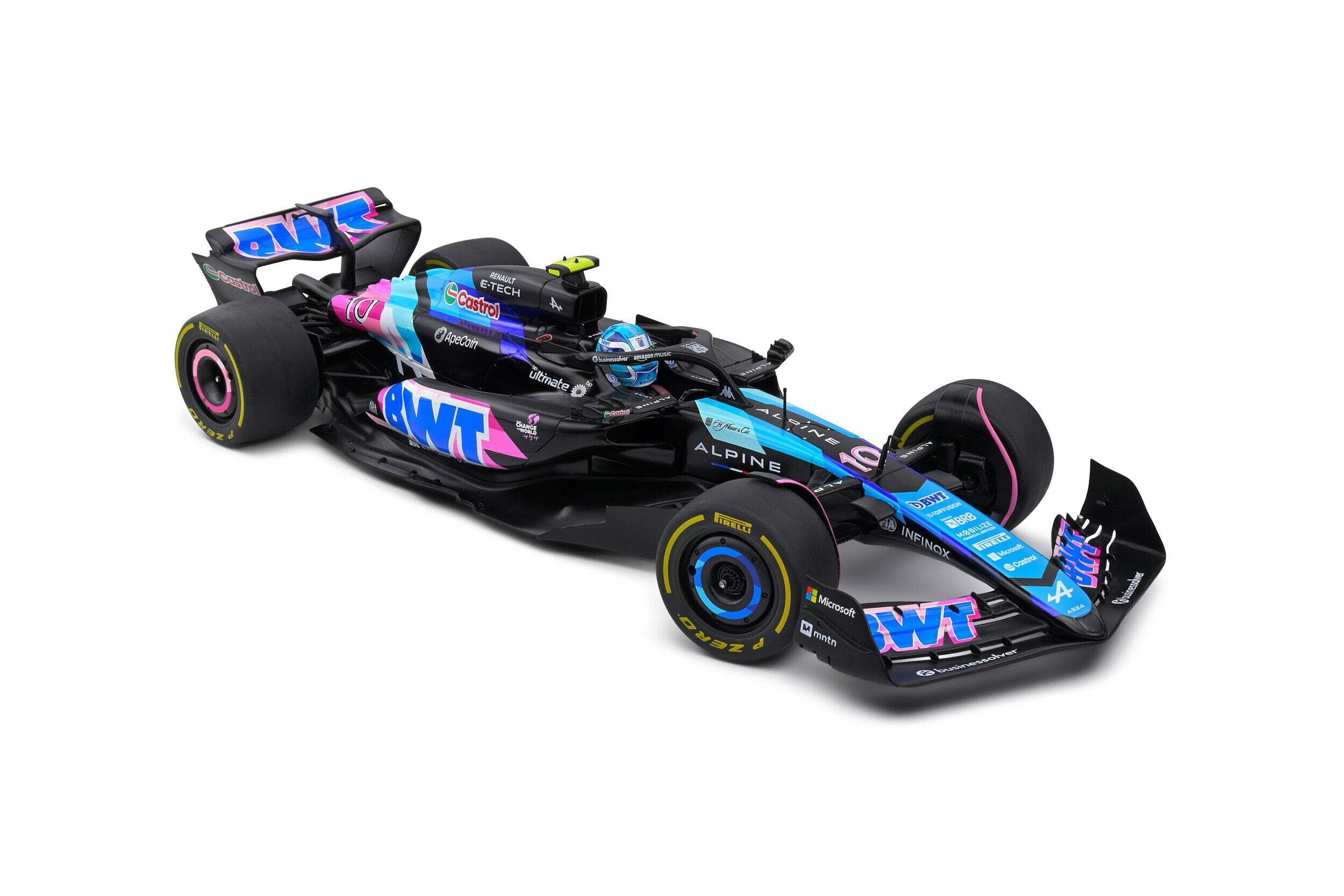 Alpine A524 #10 Pierre Gasly "BWT" Formula One F1 Monaco GP (2024) "Competition" Series 1/18 Diecast Model Car by Solido