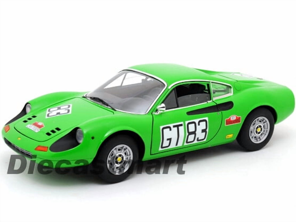 HW ELITE 1:18 FERRARI DINO 246 GT NURBURGING 1000KM #83 T6260 DIECAST MODEL CAR