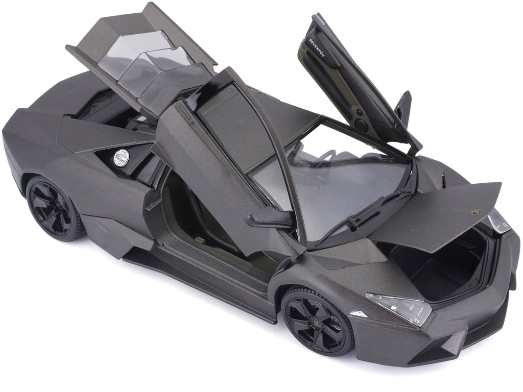 Lamborghini Reventon Dark Matt Gray 1/18 Diecast Model Car by Bburago