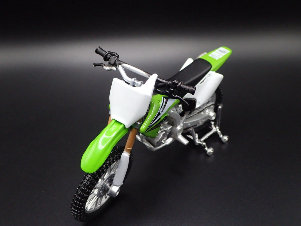 Open Box KAWASAKI KX 250F DIRT BIKE MOTORCYCLE GREEN 1/18 SCALE DIECAST MODEL BIKE
