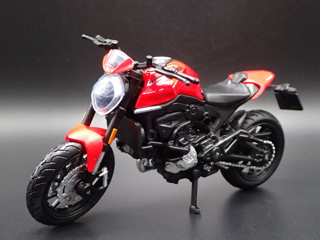 Open Box DUCATI MONSTER + PLUS BIKE MOTORCYCLE RED 1/18 SCALE DIORAMA DIECAST MODEL BIKE