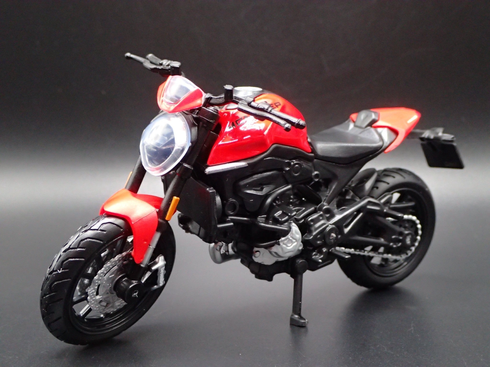 Open Box DUCATI MONSTER + PLUS BIKE MOTORCYCLE RED 1/18 SCALE DIORAMA DIECAST MODEL BIKE