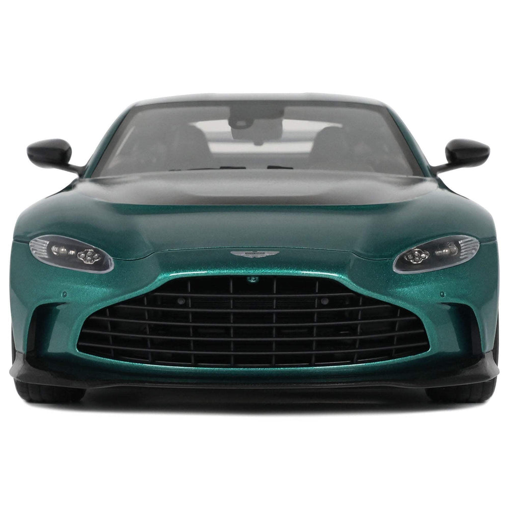 2023 Aston Martin Vantage V12 British Racing Green with Black Hood and Top 1/18 Model Car by GT Spirit