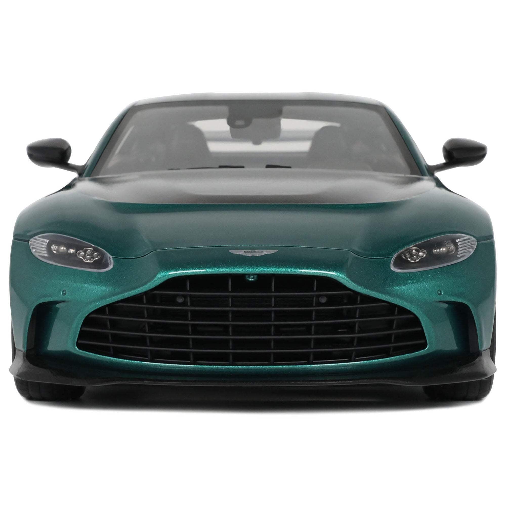 2023 Aston Martin Vantage V12 British Racing Green with Black Hood and Top 1/18 Model Car by GT Spirit