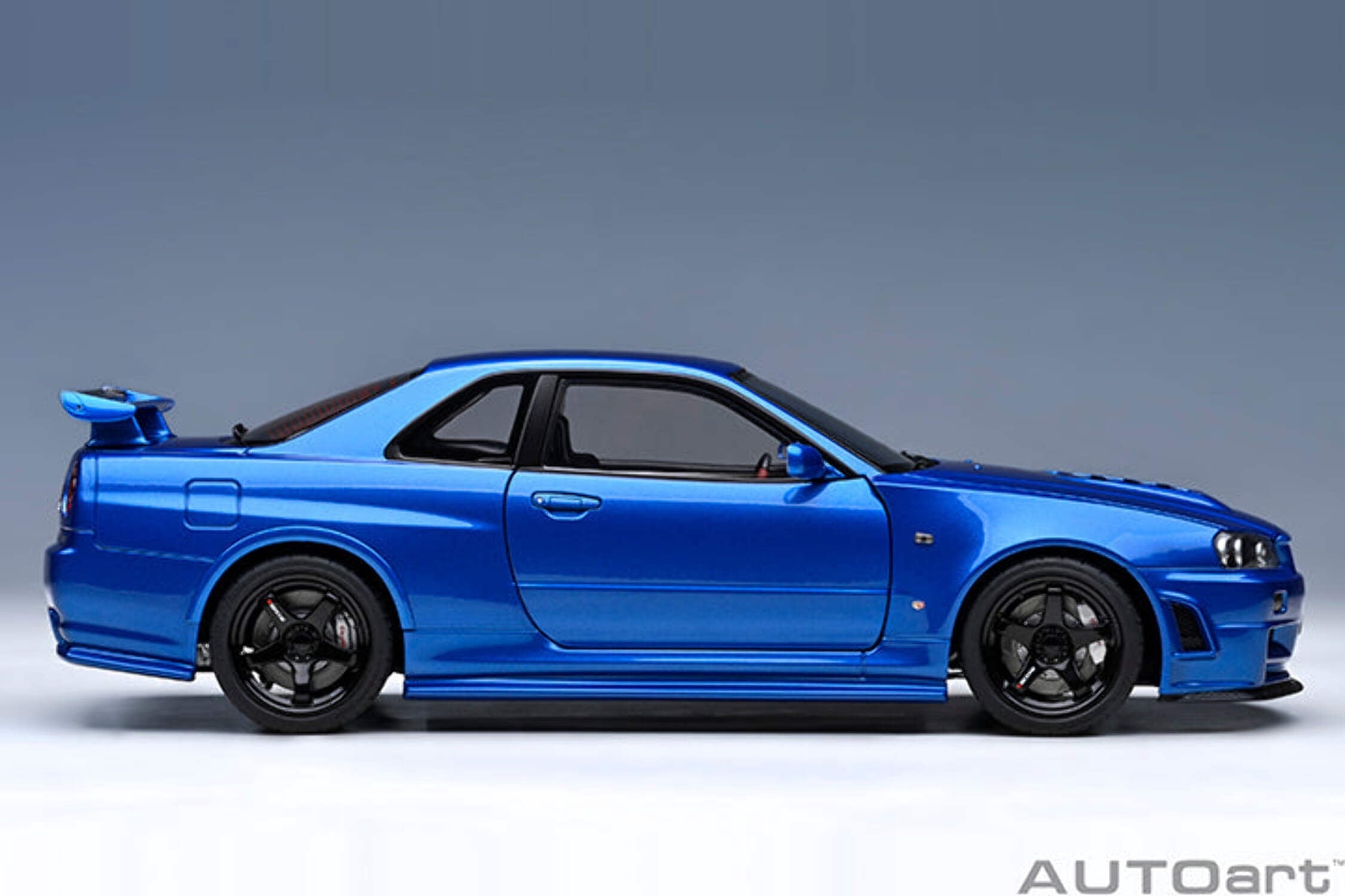 Nissan Skyline GT-R R34 Nismo Z-TUNE RHD (Right Hand Drive) Bayside Blue 1/18 Model Car by Autoart