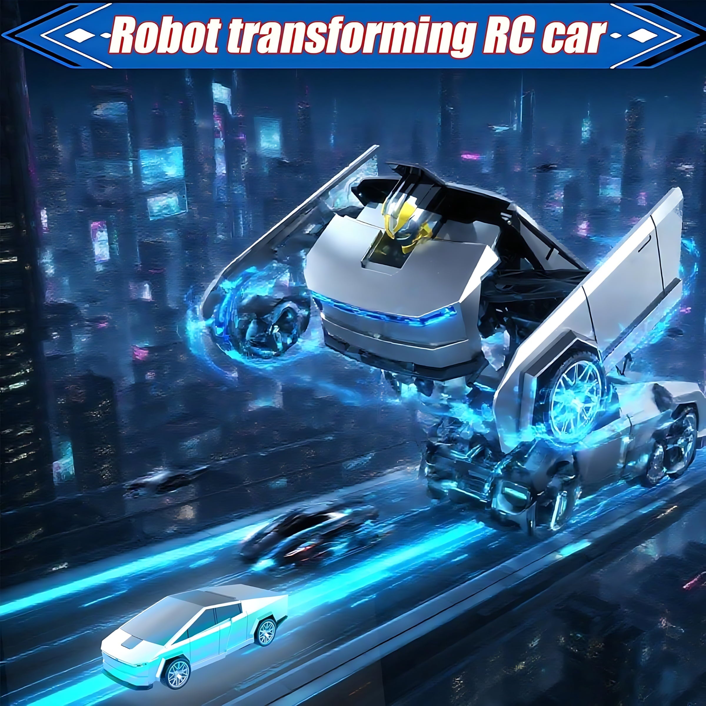 Spider Remote Controls Car, 1:18 Scale Transformer Robot Toy with 2.4GHz One-Button Deformation and 360° Rotation, RC Vehicle Gift for Boys Ages 3-12