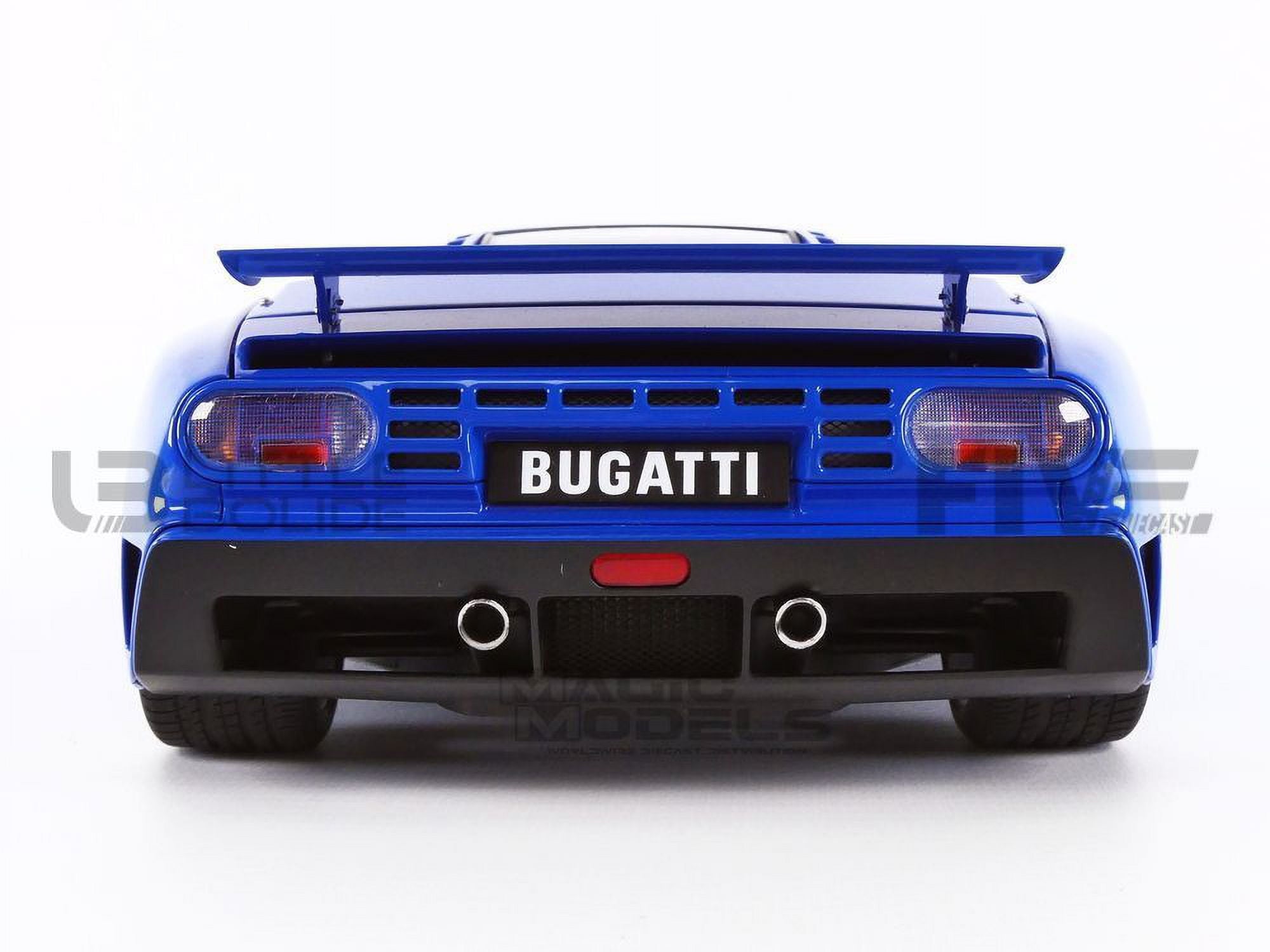 Bugatti EB110 SS Super Sport French Racing Blue with Silver Wheels 1/18 Model Car by Autoart