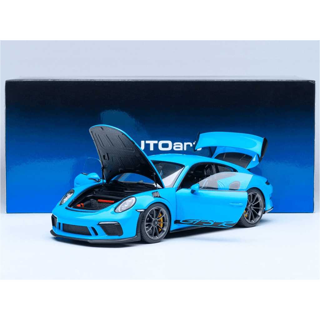 Porsche 911 (991.2) GT3 RS Riviera Blue 1/18 Model Car by Autoart