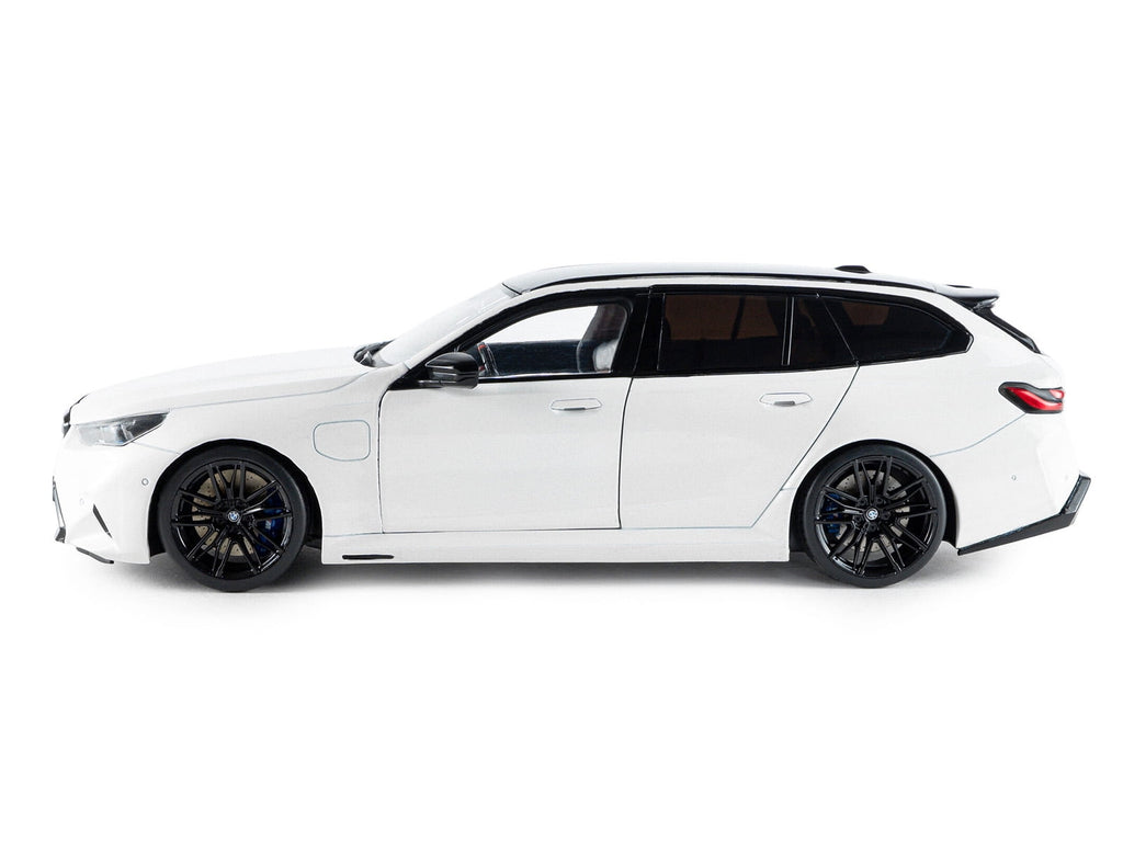 2025 BMW M5 Touring Alpine White with Black Top 1/18 Diecast Model Car by Solido