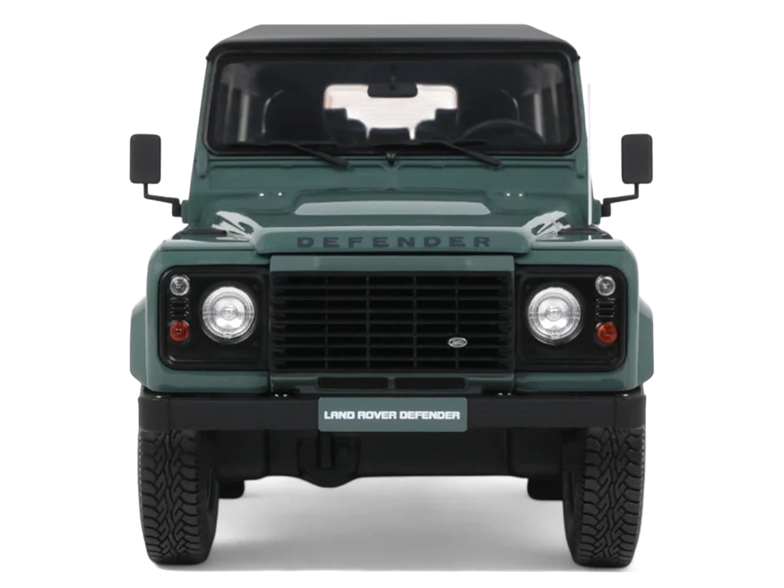 2016 Land Rover Defender 3 Station Wagon Green with Black Top 1/18 Model Car by GT Spirit