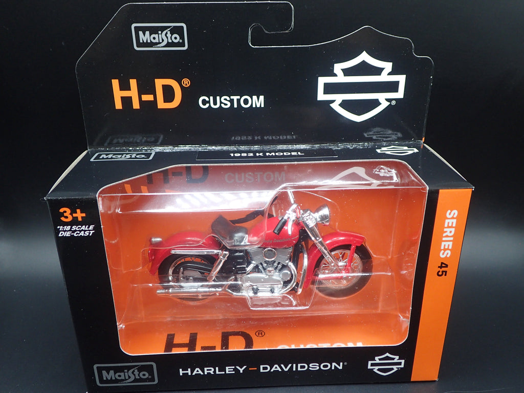 1952 52 K MODEL HARLEY DAVIDSON MOTORCYCLE MAISTO SERIES 45 1/18 MODEL BIKE
