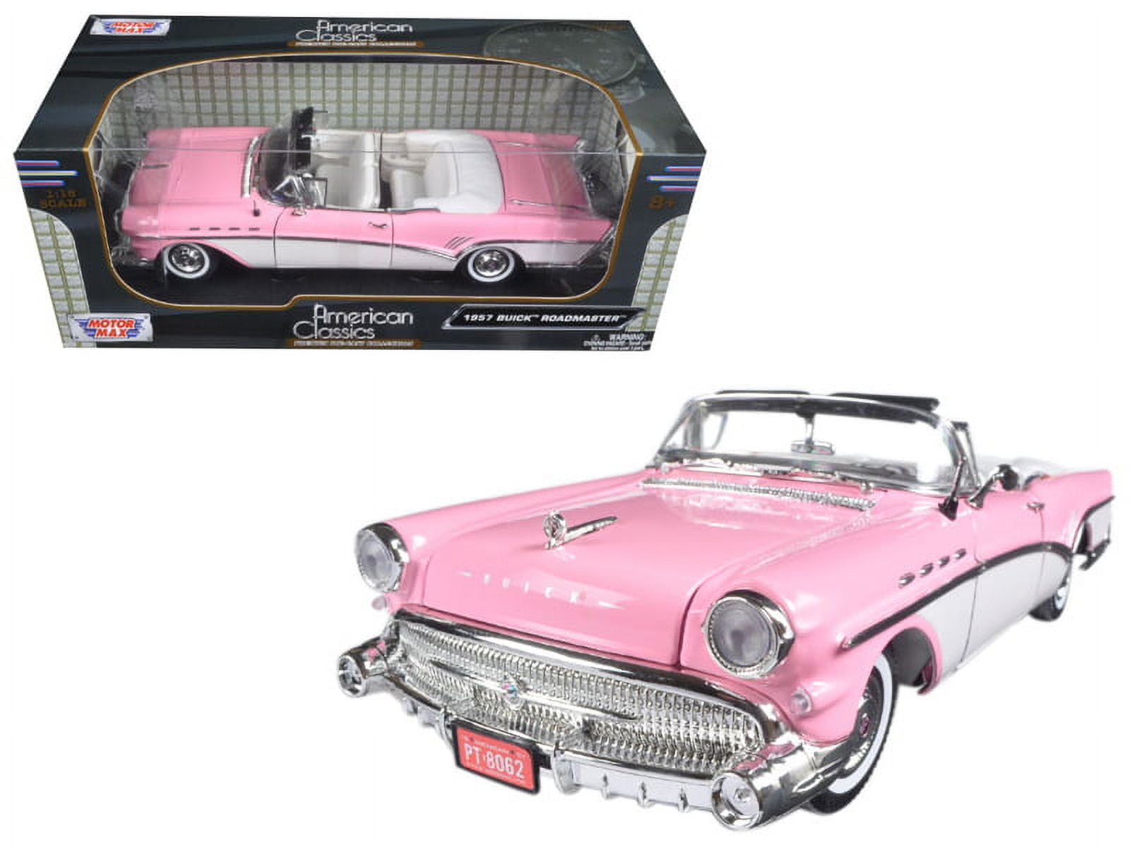 1957 Buick Roadmaster Pink 1/18 Diecast Model Car by Motormax