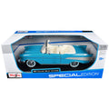 1957 Chevrolet Bel Air Convertible Blue with White Interior "Special Edition" Series 1/18 Diecast Model Car by Maisto