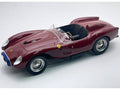 1958 Ferrari 250 TR Pontoon-Fender "Street Version" Rosso Mugello Red with Blue Nose Stripe w/Case 1/18 Model Car by Tecnomodel.
